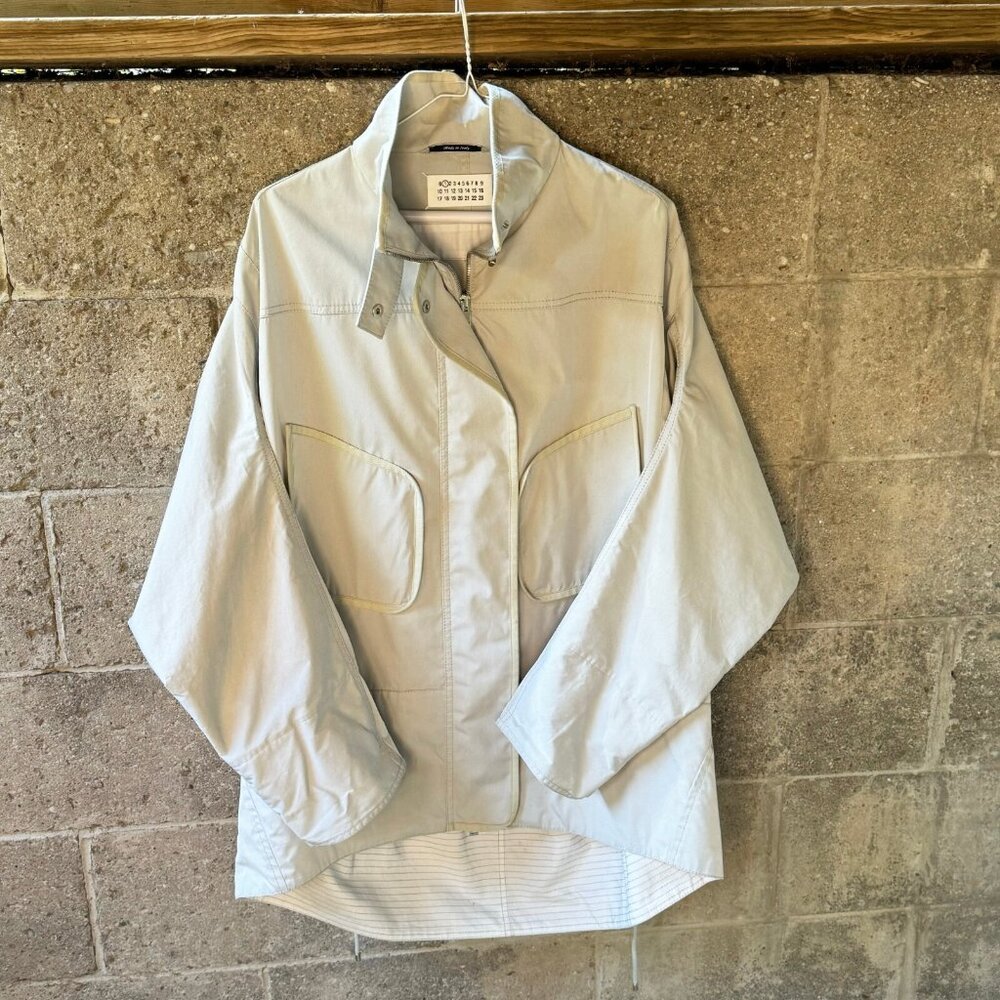 Maison Margiela SS16 Spring 2016 Full Zip Canvas Jacket Grey Size 38